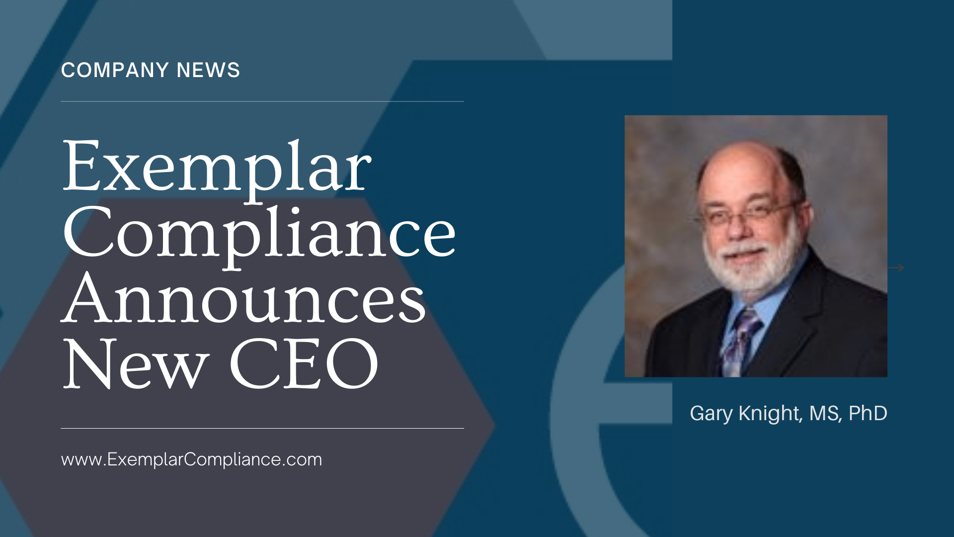 Exemplar Compliance New CEO